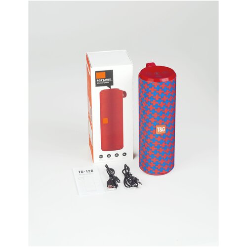 Портативная беспроводная колонка TG-126 Оранжево-красная 129900₽