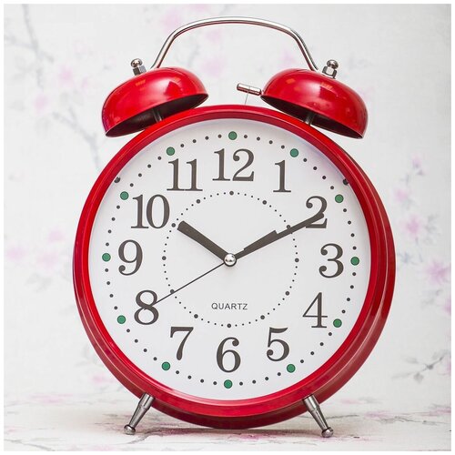 фото Часы-будильник "гигант", цвет: красный, с подсветкой эврика