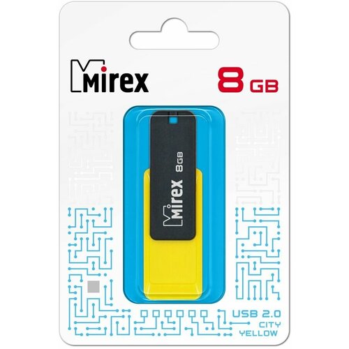 Флешка USB Flash Drive MIREX CITY YELLOW 8GB