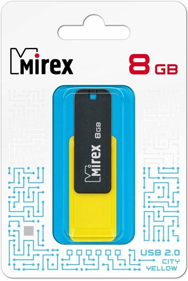 Флешка USB Flash Drive MIREX CITY YELLOW 8GB