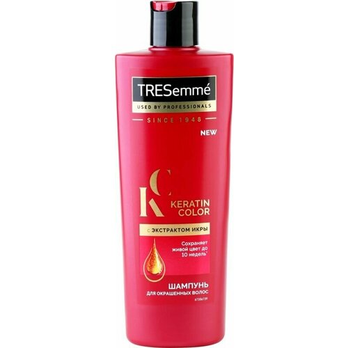 Шампунь для окрашенных волос TRESEMME Keratin Color, 400мл шампунь для волос malle шампунь для деликатного сохранения цвета и яркости окрашенных волос рио