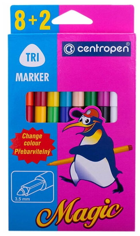 Фломастеры Centropen Magic 8+2=16 измен. цвет - фото №14