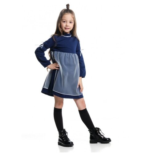 Платье для девочек Mini Maxi, модель 2570, цвет синий, размер 86