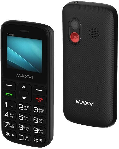 Телефон мобильный (MAXVI B100DS BLACK)