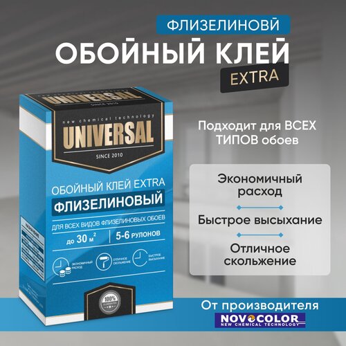 Клей для обоев Novocolor Флизелиновый 200 г. клей для обоев экон флизелиновый 200 г