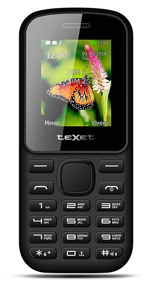 Мобильный телефон teXet TM-130 Black/Red