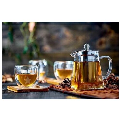 Чайник заварочный стеклянный с чашками, набор BT500C
