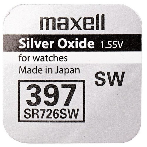 Элемент серебряно-цинковый Maxell 397, SR726W (10) элемент серебряно цинковый maxell 335 sr512sw 10