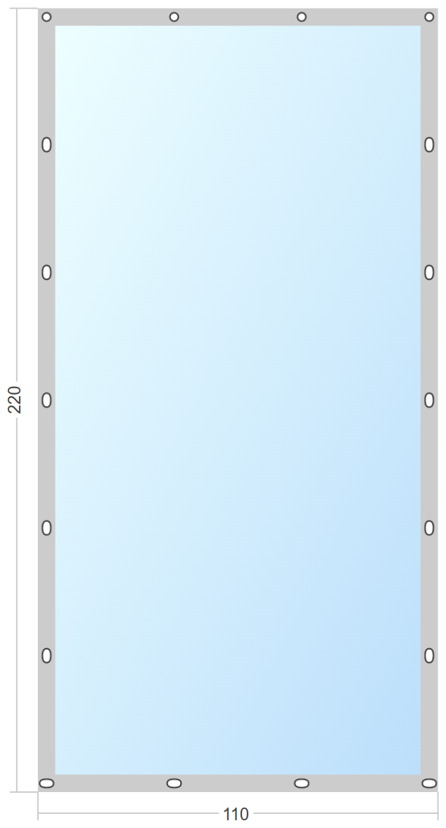 Мягкое окно Софтокна 110х220 см съемное, Французский замок, Прозрачная пленка 0,7мм, Серая окантовка, Комплект для установки - фотография № 3