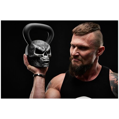 Гиря цельнолитая Iron Head Череп 16 кг спортивный инвентарь iron head гиря рокки 16 кг