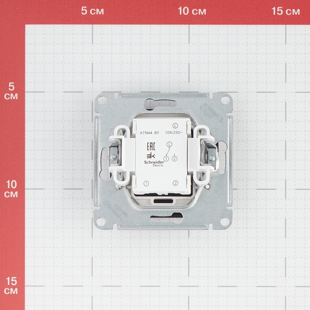 ATLASDESIGN Aqua Переключатель одноклавишный, сх. 6, 10АX, механизм, Карбон ATN441061