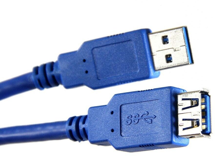 Удлинитель Aopen USB - USB (ACU302), 1.8 м, синий - фото №5