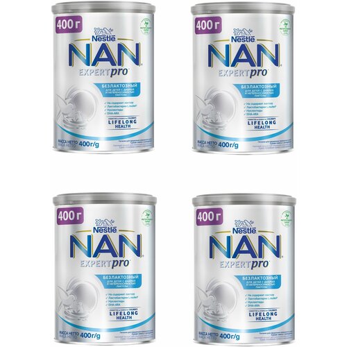 Смесь Nestle NAN ExpertPro безлактозный для детей с диареей и неперосимостью лактозы, с рождения, 400 г 4 шт