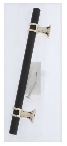 Ручка скоба CAPPIO, м/о 128 мм, d=12 mm, пластик, цвет золото/черный - фотография № 6