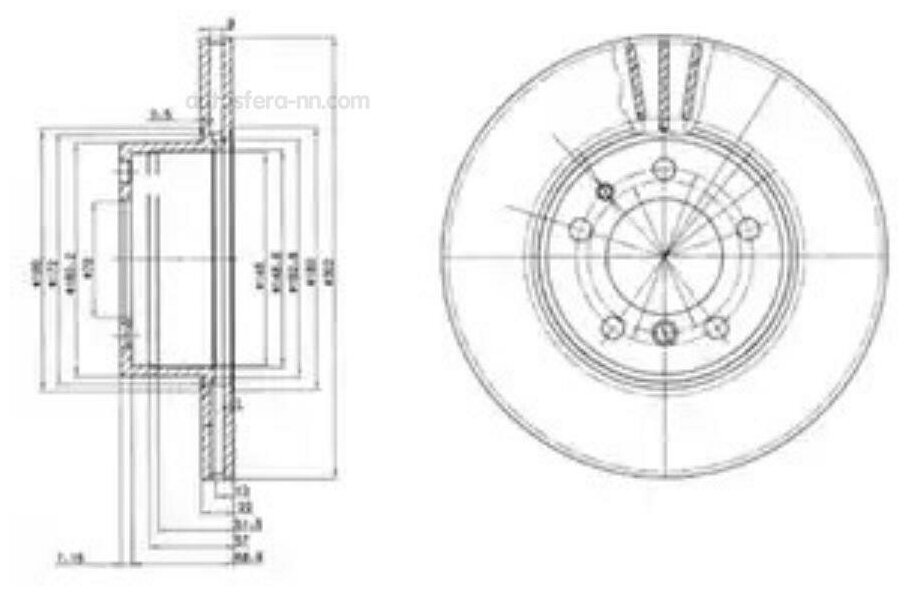 Тормозной Диск Bg2433 Delphi арт. BG2433