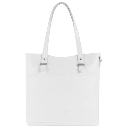 фото Сумка/сумка женская/сумка женская натуральная кожа/mayger/а-дс-317-2/белый/модель сэтчел/вмещает формат а4