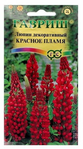 Семена цветов Люпин "Красное пламя" 0.5 г 3 шт.