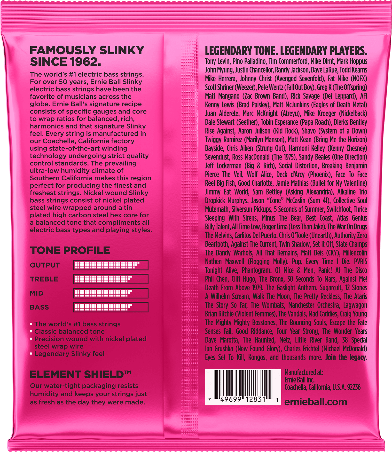 Набор струн Ernie Ball P02824 Super Slinky Bass, 1 уп. - фото №10