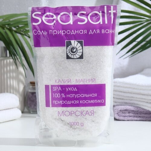 Соль для ванн Северная жемчужина «Морская», калий-магний, 1000 г соль для ванн морская голливудская 650 г