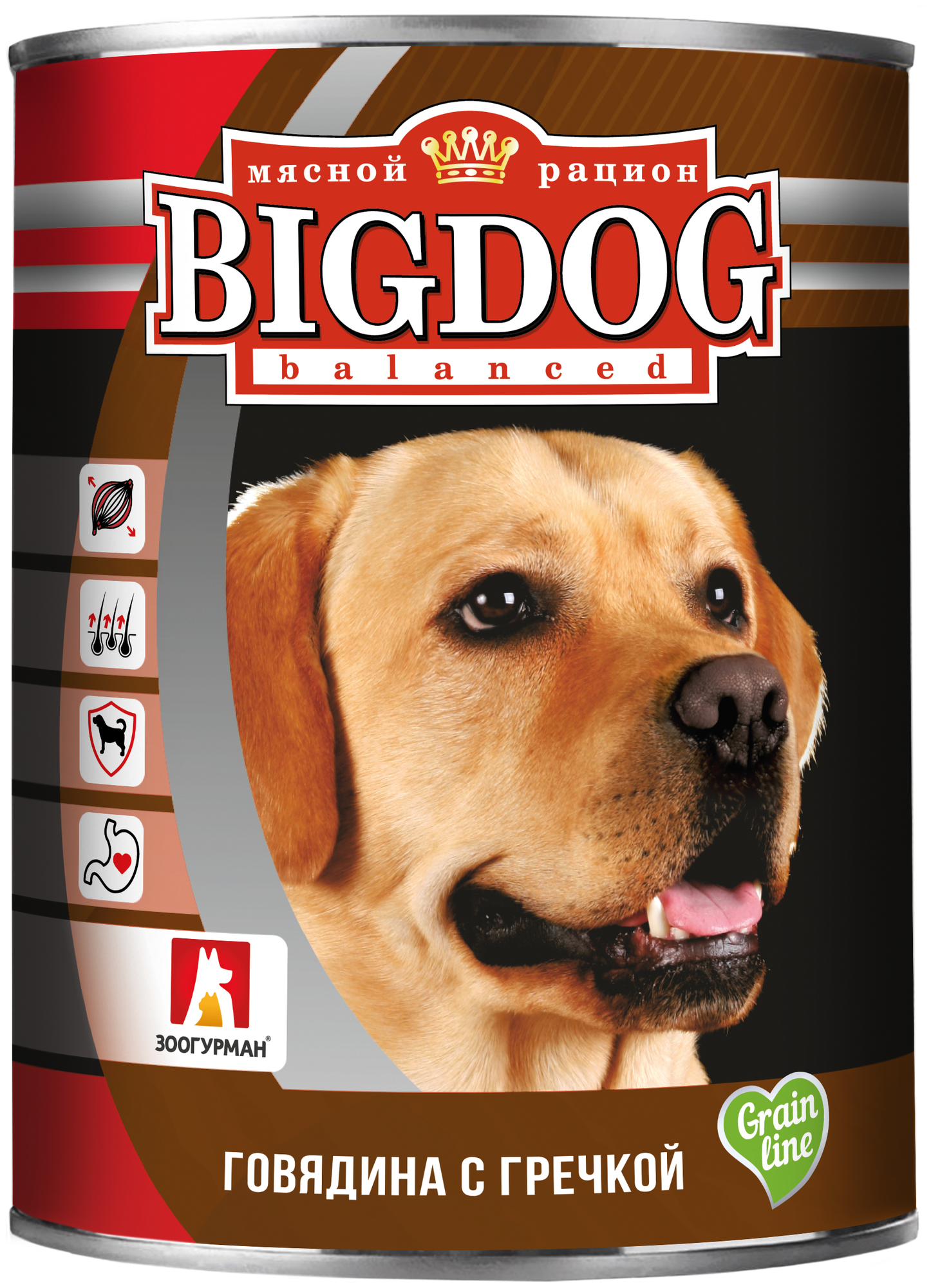 Зоогурман BIG DOG консервы для собак Говядина с гречкой 850г