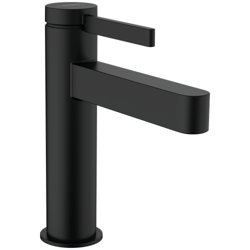 Смеситель для раковины hansgrohe Finoris 110 76020670, матовый черный vernis blend смеситель для раковины однорычажный 100 со сливным гарнитуром 71551000