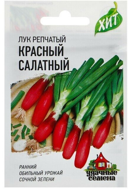 Семена Лук на зелень репчатый Красный салатный, 0,5 г серия ХИТ х3