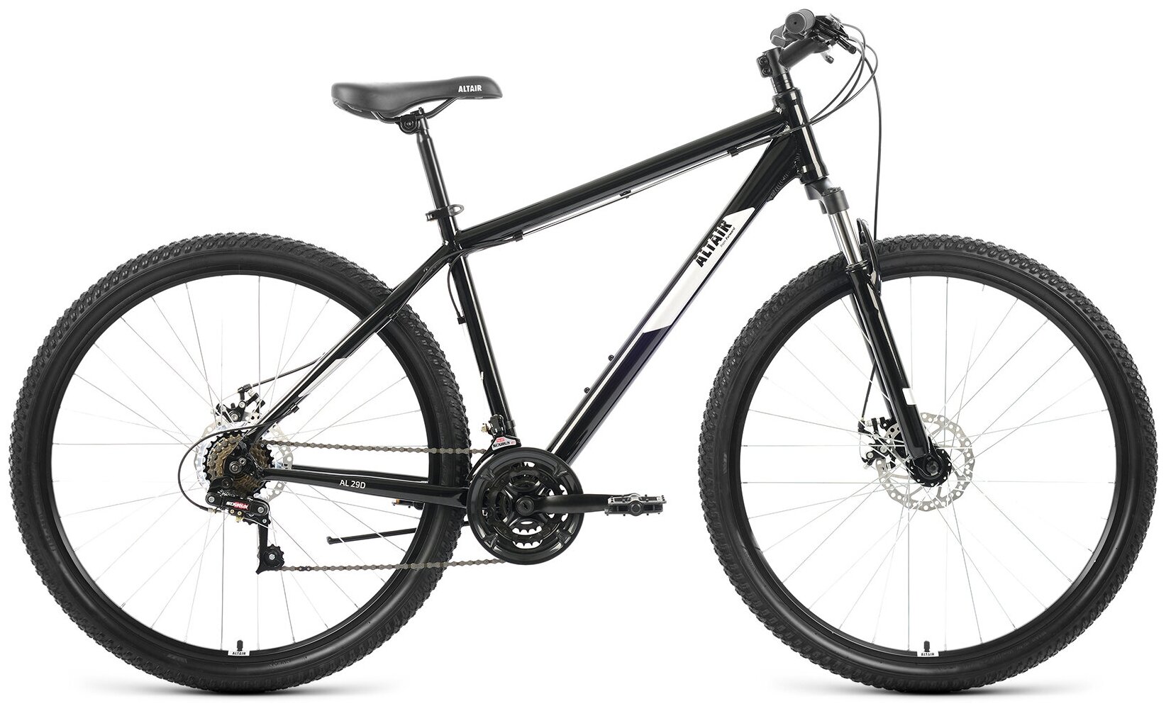 Велосипед горный FORWARD ALTAIR AL 29 D 2022 рама 19 RBK22AL29249, черный/серебристый