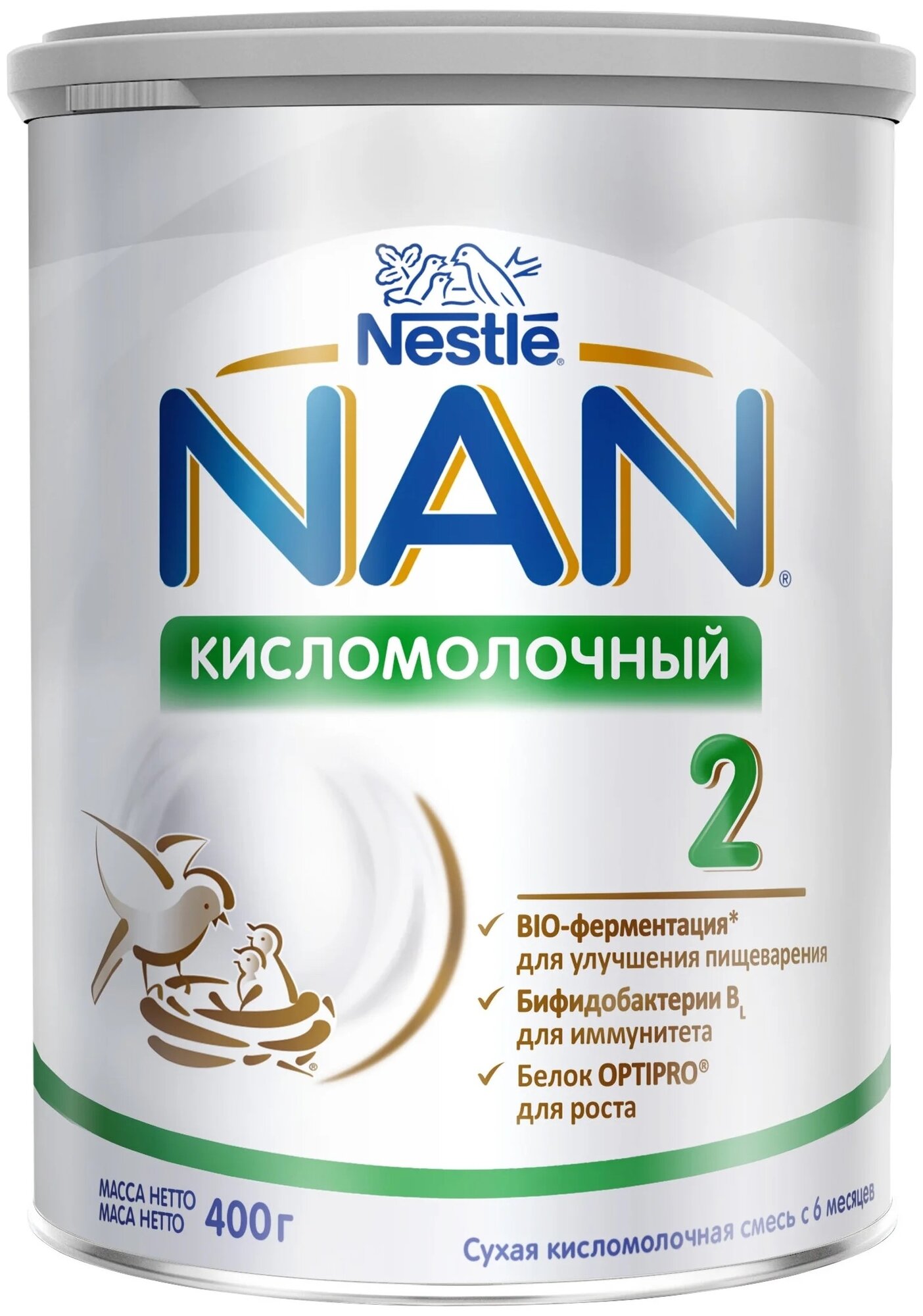 Смесь NAN (Nestlé) Кисломолочный 2, с 6 месяцев, 400 г