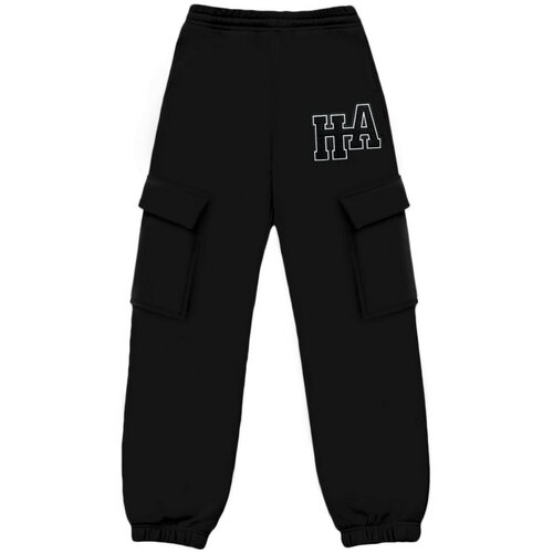 Брюки  Haliky, свободный силуэт, спортивный стиль, размер L, черный