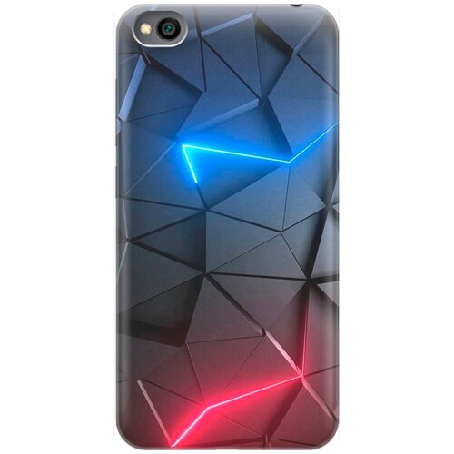 фото Ультратонкий силиконовый чехол-накладка для xiaomi redmi go с принтом "графитовые грани" gosso