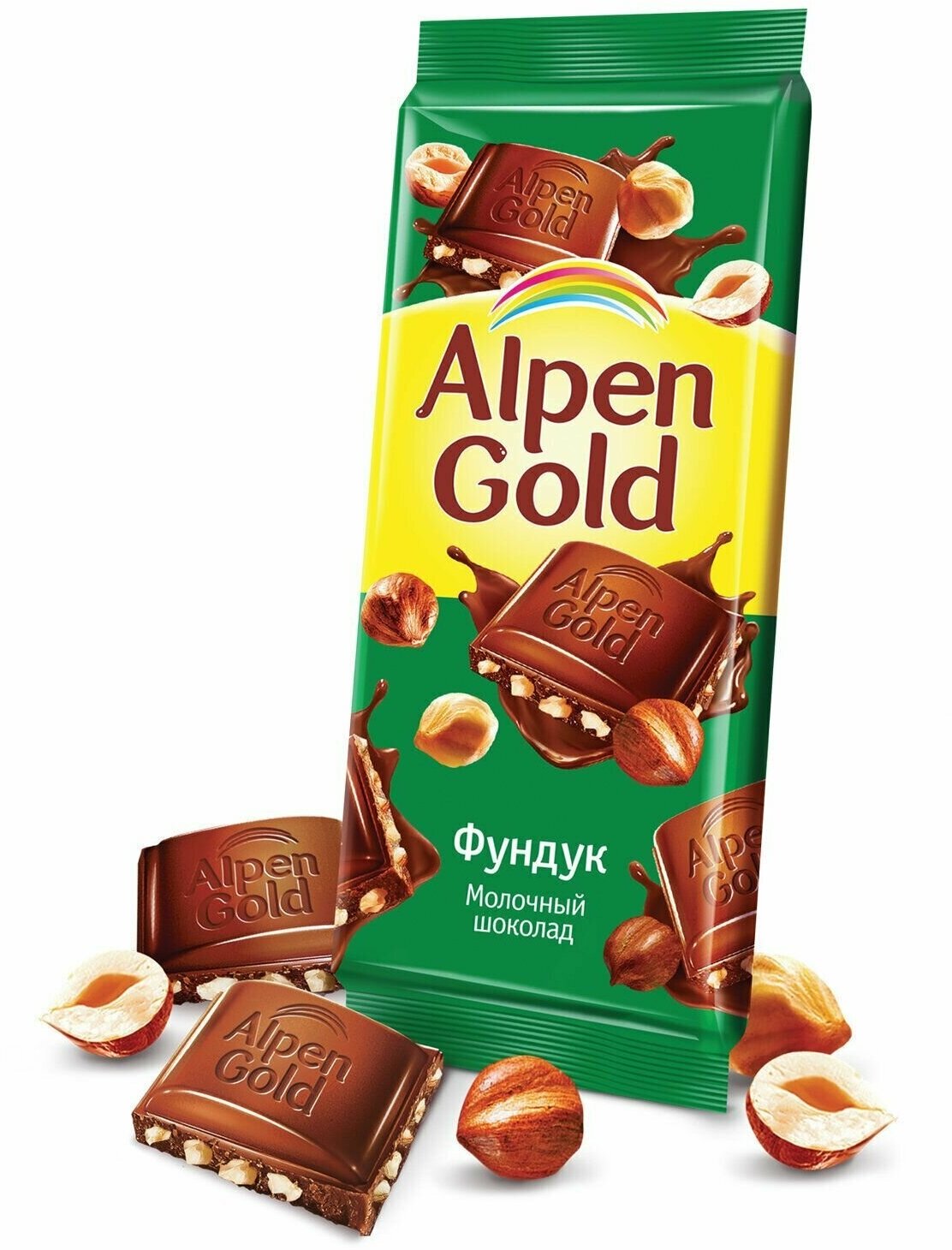 Шоколад Alpen Gold "Фундук" молочный, 85гр - фото №6