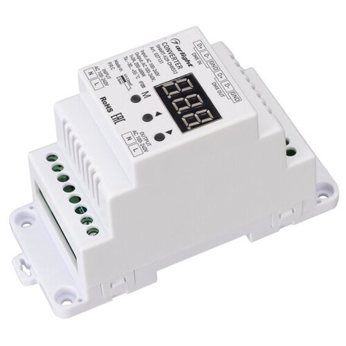 Конвертер SMART-K29-DMX512 (230V, 1x2A, TRIAC, DIN) (Arlight, IP20 Пластик, 5 лет)