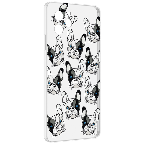 Чехол MyPads мини-собачки-черно-белый для Huawei Nova Y61 / Huawei Enjoy 50z задняя-панель-накладка-бампер