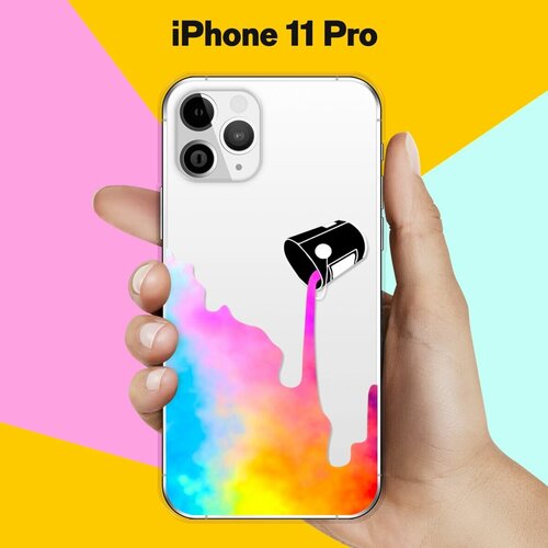 Силиконовый чехол Краски на Apple iPhone 11 Pro силиконовый чехол на apple iphone 11 pro эпл айфон 11 про с рисунком mindmap soft touch черный