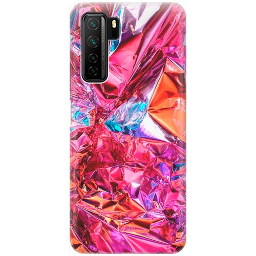 фото Re:pa накладка transparent для huawei nova 7 se / honor 30s с принтом "розовая фольга"