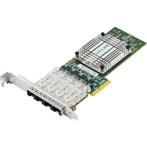 Сетевой адаптер PCIE 4X10G LRES2028PF-4SFP LR-LINK сетевая карта intel e810 cqda1 e810cqda10cpv3 pci express 4 0 среда передачи данных волокно 100gb s
