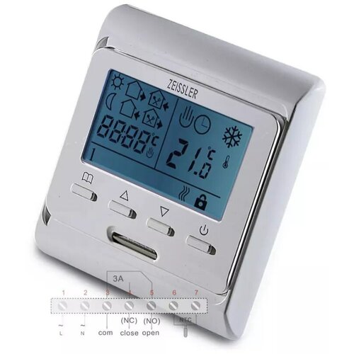 Терморегулятортермостат ZEISSLER для теплого пола программируемый 1625₽