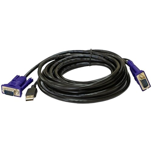 Кабель KVM D-Link DKVM-CU5/B1A разъемы VGA и USB 5.0м