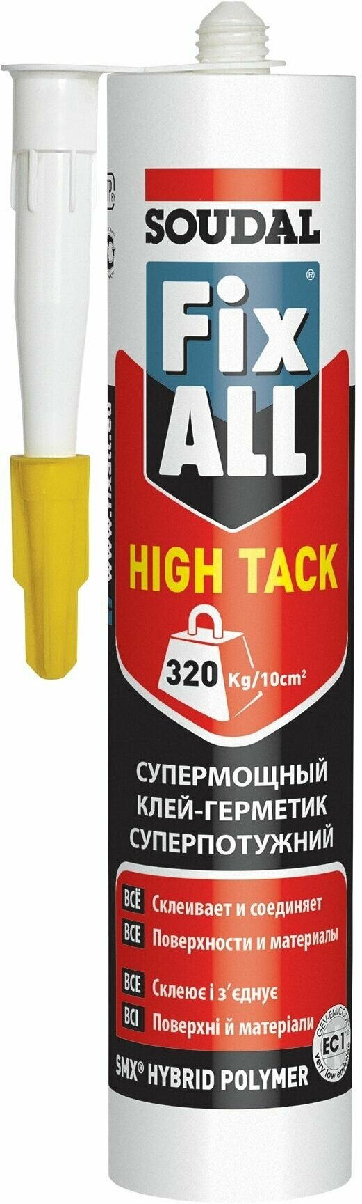 Клей-герметик гибридный Fix All Hight Tack белый 290 мл