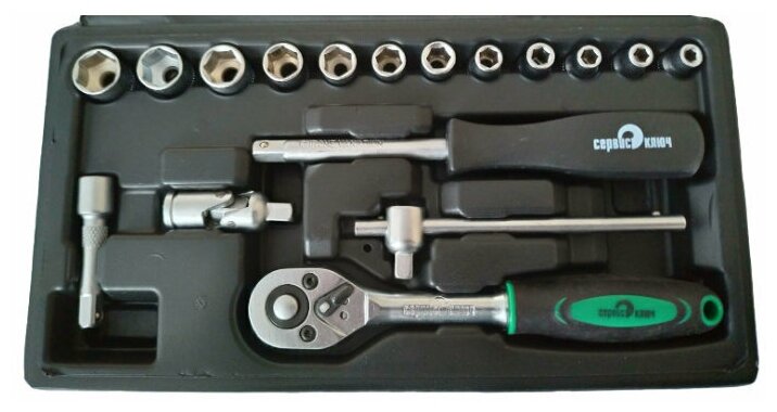 Н-р инструмента (17 предметов) головки (17 предметов) головки сервис ключ 11017