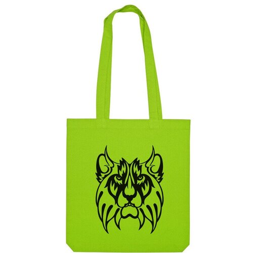 Сумка шоппер Us Basic, зеленый сумка лев суровый фиолетовый