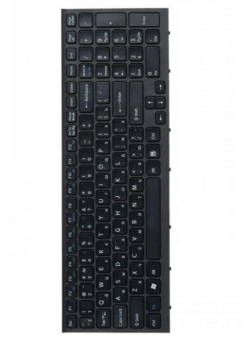 Клавиатура (keyboard) для ноутбука Sony гор. Enter черная с рамкой 148792871