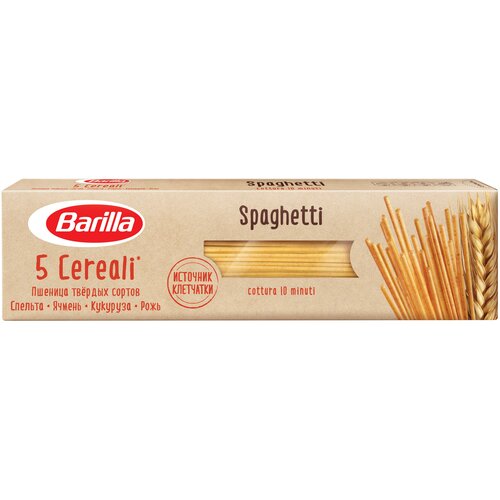 Barilla Макароны 5 Cereali  со злаковой смесью, спагетти, 450 г
