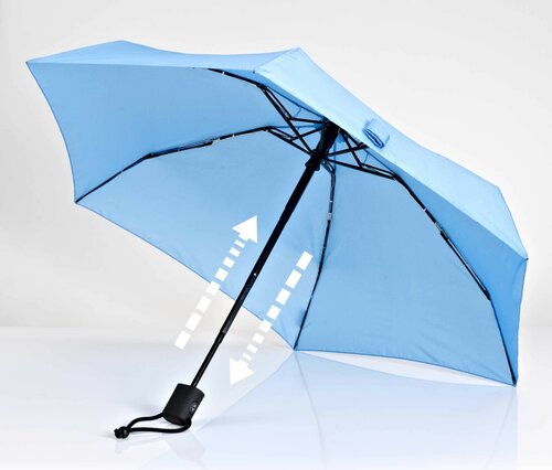 Зонт Euroschirm, автомат, купол 93 см, голубой