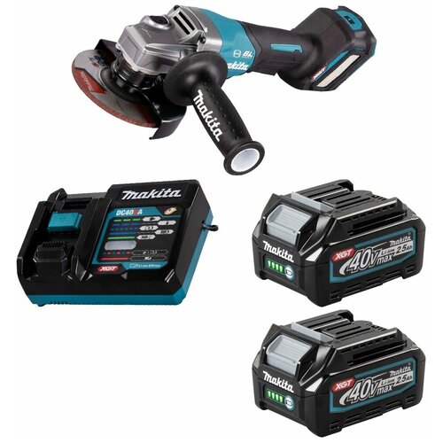 Шлифмашина угловая аккумуляторная 40В XGT 125мм Li-Ion 2x25Ач Makita GA029GD201 6669000₽