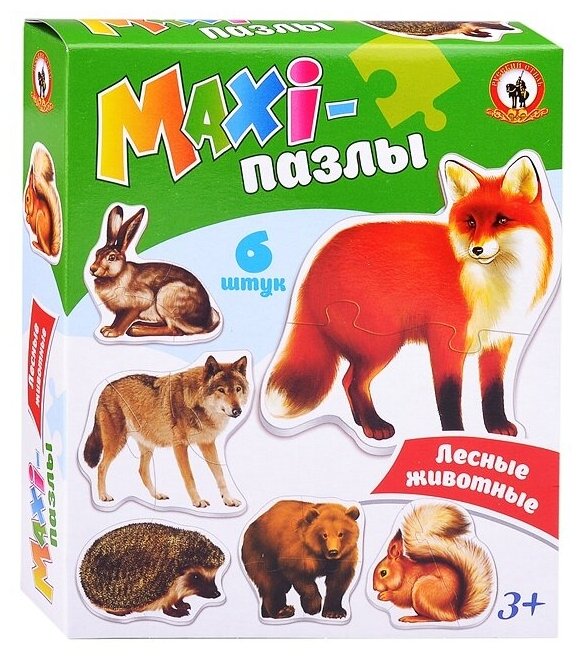 MAXI-пазл Русский стиль "Лесные животные" в коробке (2544)