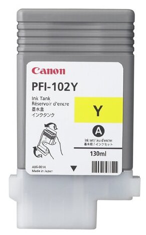 Картридж Canon PFI-102Y Yellow/Желтый