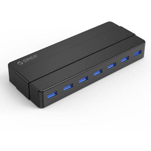 USB-концентратор ORICO H7928-U3-V1, разъемов: 7, 100 см, black usb концентратор orico h4928 u3 v1 разъемов 4 100 см черный