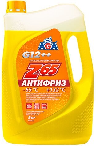 AGA AGA043Z Антифриз AGA желтый (-65/+132) готовый 5 кг