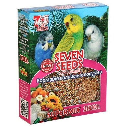 Корм Seven Seeds SUPERMIX для волнистых попугаев, 1 кг